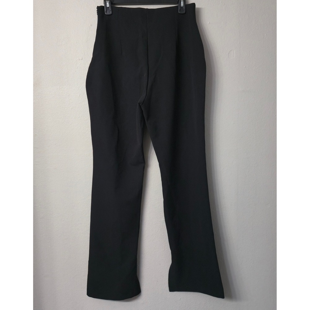 Infinite Styles Black High Waisted Side Slit Hem Trousers Size L